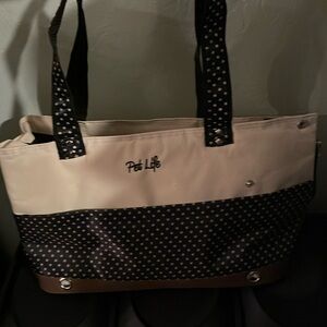 Pet Life Tote Spotted Fashion Pet Carrier/SecurerAbove-top Dual-Zipper